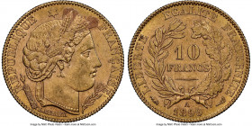 Republic gold 10 Francs 1899-A MS61 NGC, Paris mint, KM830. Fully detailed Ceres head. 

HID09801242017

© 2022 Heritage Auctions | All Rights Reserve...