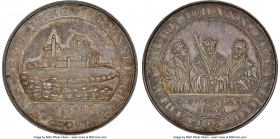 Coburg. City silver "300th Anniversary of the Augsburg Confession" Medal 1830-Dated MS63 NGC, Whiting-657, Goppel-477. 31mm. EINE FESTE BURG IST UNSER...
