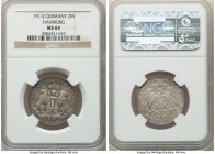 Hamburg. Free City 2 Mark 1911-J MS64 NGC, Hamburg mint, KM612. Excellent eye-appeal and attractively toned. 

HID09801242017

© 2022 Heritage Auction...