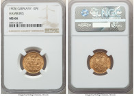 Hamburg. Free City gold 10 Mark 1905-J MS66 NGC, Hamburg mint, KM608. 

HID09801242017

© 2022 Heritage Auctions | All Rights Reserved