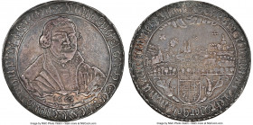 Mansfeld-Eisleben. Johann Georg III Medallic "Naumburg Convention" 3/4 Taler 1661 AU53 NGC, KM-XM2, Whiting-137. Struck to commemorate the 100th anniv...