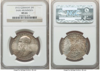 Saxe-Meiningen. Bernhard III 3 Mark 1915 MS66 NGC, Munch mint, KM207. Commemorates death of George II. 

HID09801242017

© 2022 Heritage Auctions | Al...