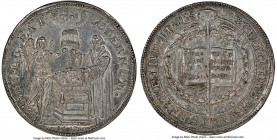 Saxony. Johann Georg I silver "Reformation Centennial" Medal 1617-Dated UNC Details (Edge Filing) NGC, Whiting-83, Goppel-166. 33mm. FULG EAT - AETERN...
