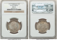 Württemberg. Wilhelm II 2 Mark 1912-F MS65 NGC, Stuttgart mint, KM631. 

HID09801242017

© 2022 Heritage Auctions | All Rights Reserved