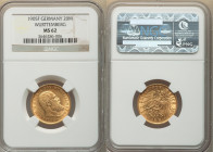 Württemberg. Wilhelm II gold 20 Mark 1905-F MS62 NGC, Stuttgart mint, KM634. AGW 0.2305 oz. 

HID09801242017

© 2022 Heritage Auctions | All Rights Re...