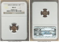 William IV 1-1/2 Pence 1835/4 MS63 NGC, KM719, S-3839. Toned with glints of cranberry and seafoam shades. 

HID09801242017

© 2022 Heritage Auctions |...