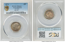 Victoria 6 Pence 1874 MS64+ PCGS, KM751.1, S-3910. Die #9. Olive-gray, teal and red-orange toning. 

HID09801242017

© 2022 Heritage Auctions | All Ri...