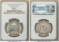 Victoria 1/2 Crown 1887 MS61 NGC, KM764, S-3924. Jubilee head. 

HID09801242017

© 2022 Heritage Auctions | All Rights Reserved