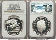 Elizabeth II silver Proof "St. George & The Dragon - Pistrucci's Design" 5 Pounds 2013 PR70 Ultra Cameo NGC, KM-Unl. One of the first 2,500 struck. 

...
