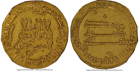 Abbasid. al-Mahdi (AH 158-169 / AD 775-785) gold Dinar AH 164 (AD 780/781) UNC Details (Cleaned) NGC, No mint (likely Madinat al-Salam), A-214. 4.13gm...