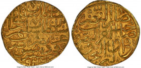 Ottoman Empire. Suleyman I (AH 926-974 / AD 1520-1566) gold Sultani AH 926 (AD 1520/1521) AU Details (Bent) NGC, Damascus mint (in Syria), A-1317. 3.3...