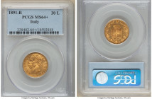 Umberto I gold 20 Lire 1891-R MS64+ PCGS, Rome mint, KM21. Aesthetically pleasing antiqued golden patina. 

HID09801242017

© 2022 Heritage Auctions |...
