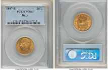 Umberto I gold 20 Lire 1897-R MS63 PCGS, Rome mint, KM21. AGW 0.1867 oz. 

HID09801242017

© 2022 Heritage Auctions | All Rights Reserved