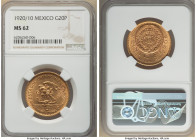 Estados Unidos gold 20 Pesos 1920/10 MS62 NGC, Mexico City mint, KM478. AGW 0.4823 oz. 

HID09801242017

© 2022 Heritage Auctions | All Rights Reserve...