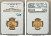 Oscar II gold 20 Kronor 1876-EB MS65 NGC, Stockholm mint, KM744. AGW 0.2593 oz. 

HID09801242017

© 2022 Heritage Auctions | All Rights Reserved
