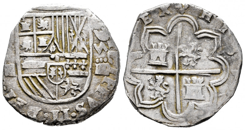 Philip II (1556-1598). 4 reales. 1595. Segovia. (I). (Cal-548). Ag. 13,65 g. Dat...
