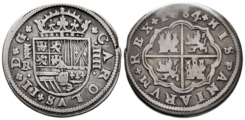 Charles II (1665-1700). 4 reales. 1684/3. Segovia. BR. (Cal-561). Ag. 12,55 g. C...