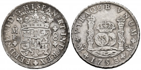 Ferdinand VI (1746-1759). 8 reales. 1753. Mexico. MF. (Cal-479). Ag. 26,74 g. VF. Est...280,00. 

Spanish Description: Fernando VI (1746-1759). 8 re...
