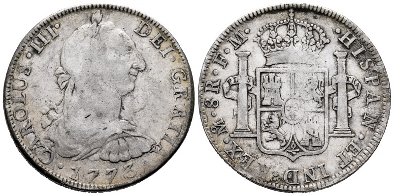 Charles III (1759-1788). 8 reales. 1773. Mexico. FM. (Cal-1107). Ag. 26,74 g. Ch...