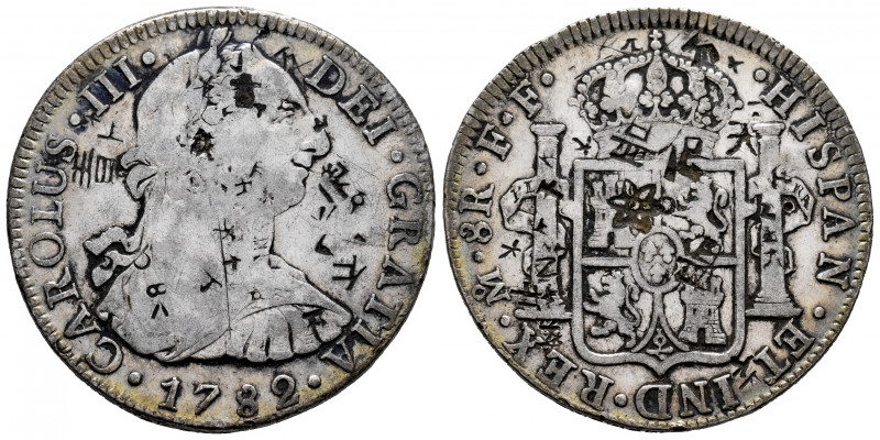 Charles III (1759-1788). 8 reales. 1782. Mexico. FF. (Cal-1122). Ag. 26,71 g. Ch...
