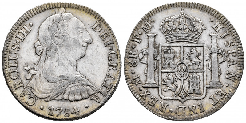 Charles III (1759-1788). 8 reales. 1784. Mexico. FM. (Cal-1126). Ag. 26,85 g. To...