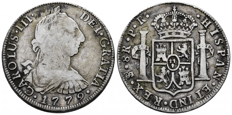 Charles III (1759-1788). 8 reales. 1779. Potosí. PR. (Cal-1176). Ag. 26,74 g. Ch...