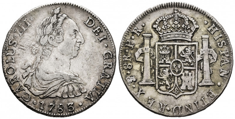 Charles III (1759-1788). 8 reales. 1783. Potosí. PR. (Cal-1186). Ag. 26,98 g. To...