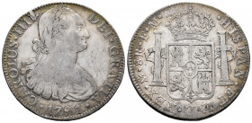 Charles IV (1788-1808). 8 reales. 1791. Mexico. FM. (Cal-953). Ag. 26,70 g. Choice F. Est...70,00. 

Spanish Description: Carlos IV (1788-1808). 8 r...