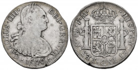 Charles IV (1788-1808). 8 reales. 1800. Mexico. FM. (Cal-965). Ag. 26,76 g. Striking defect on edge. F/Choice F. Est...40,00. 

Spanish Description:...