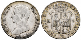 Joseph Napoleon (1808-1814). 8 reales. 1809. Madrid. IG. (Cal-33). Ag. 27,28 g. Rare. Almost VF/VF. Est...400,00. 

Spanish Description: José Napole...