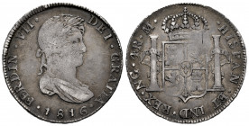 Ferdinand VII (1808-1833). 4 reales. 1816. Guatemala. M. (Cal-1051). Ag. 13,38 g. Toned. Scarce. Almost VF. Est...150,00. 

Spanish Description: Fer...