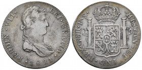 Ferdinand VII (1808-1833). 8 reales. 1821. Guadalajara. FS. (Cal-1210). Ag. 26,80 g. Almost VF. Est...90,00. 

Spanish Description: Fernando VII (18...