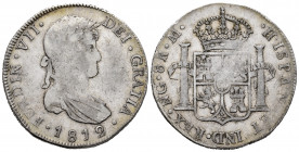 Ferdinand VII (1808-1833). 8 reales. 1812. Guatemala. M. (Cal-1225). Ag. 26,62 g. Choice F/Almost VF. Est...100,00. 

Spanish Description: Fernando ...