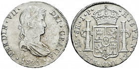 Ferdinand VII (1808-1833). 8 reales. 1820. Lima. JP. (Cal-1253). Ag. 27,06 g. Cleaned. Choice VF. Est...150,00. 

Spanish Description: Fernando VII ...