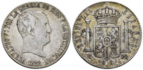 Ferdinand VII (1808-1833). 20 reales. 1822. Madrid. SR. (Cal-1282). Ag. 27,04 g. "Cabezon" type. Very scarce. Almost VF/VF. Est...300,00. 

Spanish ...