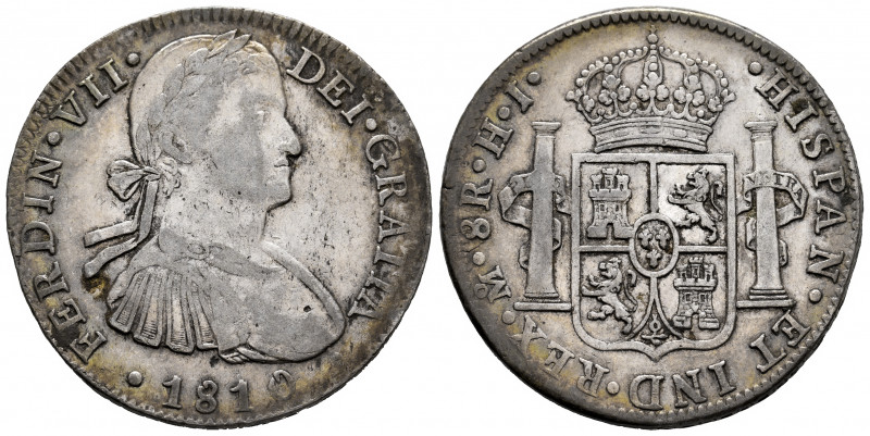 Ferdinand VII (1808-1833). 8 reales. 1810. Mexico. HJ. (Cal-1314). Ag. 26,96 g. ...