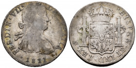 Ferdinand VII (1808-1833). 8 reales. 1811. Mexico. (HJ). (Cal-1317). Ag. 26,85 g. Imaginary bust. F. Est...60,00. 

Spanish Description: Fernando VI...
