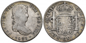 Ferdinand VII (1808-1833). 8 reales. 1821. Mexico. JJ. (Cal-1337). Ag. 26,78 g. Choice F. Est...60,00. 

Spanish Description: Fernando VII (1808-183...