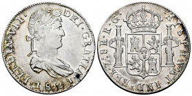 Ferdinand VII (1808-1833). 8 reales. 1821. Zacatecas. RG. (Cal-1465). Ag. 26,86 g. Choice VF. Est...200,00. 

Spanish Description: Fernando VII (180...