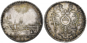 Germany. Nurnberg. Joseph II. 1 thaler. 1768. SR. (Km-350). (Dav-2494). Ag. 27,95 g. Striking defect that goes through the planchet. Toned. This coin ...