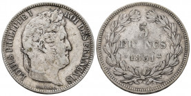 France. Louis Philippe I. 5 francs. 1831. Rouen. B. (Km-745.2). Ag. 24,84 g. Choice F. Est...30,00. 

Spanish Description: Francia. Louis Philippe I...