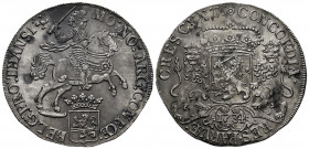 Low Countries. Ducat. 1734. Overijssel. (Km-80). (Dav-1839). Ag. 32,45 g. Toned. Slightly cleaned. This coin is exempt from any export license fee. XF...
