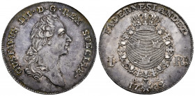 Sweden. Gustaf III. 1 riksdaler. 1782. O-L. (Km-527). (Dav-1736). Ag. 29,00 g. Attractive old cabinet tone. This coin is exempt from any export licens...