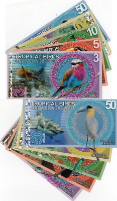 Aldabra Island, 3-5-10-25-50 Dollars, 2017, UNC (FİVE BANKNOTES LOT)
fantasy ba...