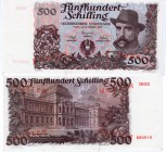 Austria, 500 Shillings, 1953, UNC, p134, SPECİMEN
seri numarası: 1003-880515, Austrian physician who won the Nobel Prize in Physiology or Medicine in...