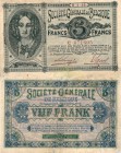 Belgium, 5 Francs, 1916, XF, p88
serial number: C 671605, Queen Louise Mare portrait