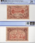Belgium, 5 Francs, 1914, VF, p74a
PCGS 20, serial number: C 584628