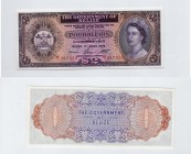 Belize, 2 Dollars, 1975, UNC, p34b
serial number:B/1 287359, Queen Elizabeth II portrait