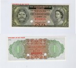Belize, 10 Dollars, 1974, UNC, p36cts, COLOR TRİAL SPECİMEN
no serial number, Queen Elizabeth II portrait, RARE