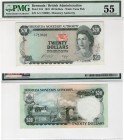 Bermuda, 20 Dollars, 1976, AUNC, p31b
PMG 55, serial number: A/1 710696, Queen Elizabeth II portrait, FIRST PREFİX